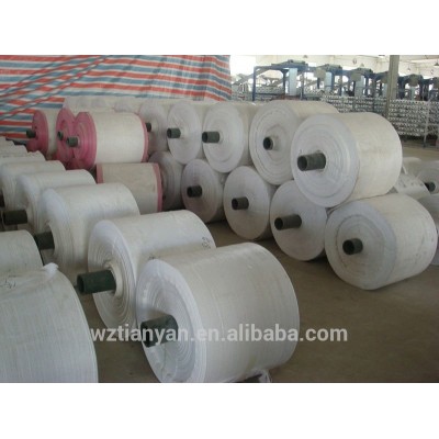 White woven bag rolls / fabric roll / PP woven tubular fabric for woven bag