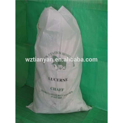 25kg chaff bag pp material pp woven sack factory