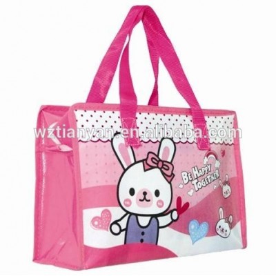 shopping bag with zipper pp non woven advertisement bag