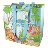 plastic bag manufacturers PP woven shopping bag with handle and zipper